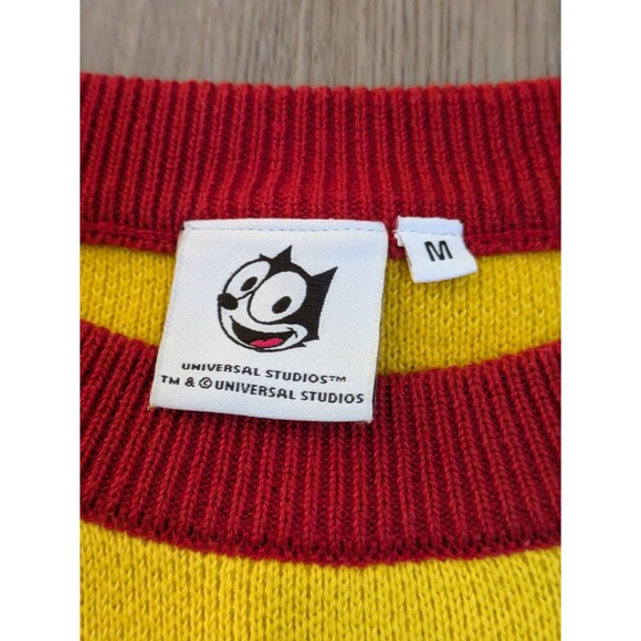 Universal Studios Felix The Cat Sweater Women's Size M Yellow - Picture 8 of 13